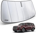 MZS Windshield Sun Shade Compatible with Palisade 2020-2026, Foldable Car Front Window Sunshade with Storage Pouch, Sun Visor Shield Accessories for Interior Protector