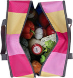 PackIt Freezable Grocery Tote, with EcoFreeze Technology, Foldable, Reusable, Zip Closure, Dual Handles
