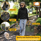 PAWZIDEA Expandable Pet Carrier Airline Approved, 18"×11"×11" Small Dog Carriers, Collapsible Top-Load Cat Carrier for 2 Cats Under Seat, Soft-Sided Puppy & Animal Travel Bag, ID Card, Up to 15lbs