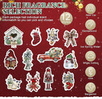 12 Pcs Christmas Car Air Freshener Bulk Scented Christmas Tree Ornaments Buffalo Plaid Gnomes Snowman Bow Hanging Decoration Car Scented Automotive Interior for Stocking Stuffers Party Gift
