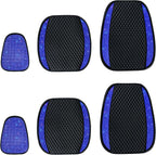 Luxury Faux Leather Car Seat Covers with Shining Rhinestone,Crystal Diamonds Auto Front Seat Cushion Covers Bling Bling Auto Interior Accessories for Women or Ladies Universal Fit Blue 2Seats