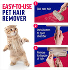ChomChom Roller Pet Hair Remover – Original Size Reusable Lint Roller for Cat & Dog Hair on Furniture, Couch, Carpet, Car, Rugs & Bedding – Portable, Eco-Friendly (Dog)