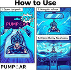 PumpCar car air freshener 2-piece double-sided Goku SSJ hanging cherry-scented anime dragon for rearview mirror Car Interior Accessories Household Gifts