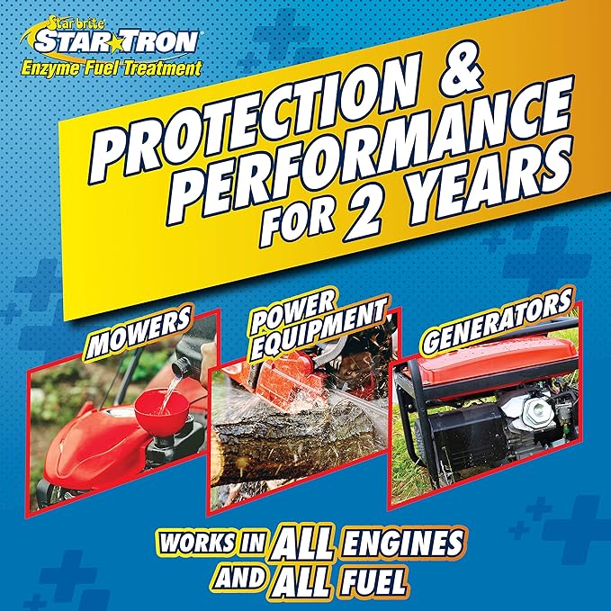 STAR BRITE Star Tron Enzyme Fuel Treatment SEF Gasoline Formula - 1 oz. Treats 6 Gallons - 8 OZ (14308SS)(FFP Certified) (Pack of 4)