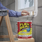 Flex Seal Liquid, Rubber Coating Sealant, Waterproof, Flexible, Breathable, and UV Resistant, Roof Repair, Basements, RV, Campers, Trailers, Marine, EPDM, Masonry, White, 1 Gallon