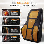 Extra Dense Lumbar Pillow with Double Adjustable Straps - Ergonomic Lumbar Support Pillow for Office Chair, Car, Couch Firm Back Support for Lower Back & Spine Pain Relief Memory Foam Cushion