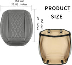 JOJOBAY Leather Car Seat Cover,Bottom Seat Covers for Cars,Front Seat Protector(Bottom),Fit for 95% of Vehicles - Padded,Anti-Slip(2 PC Front Pair,Grey)