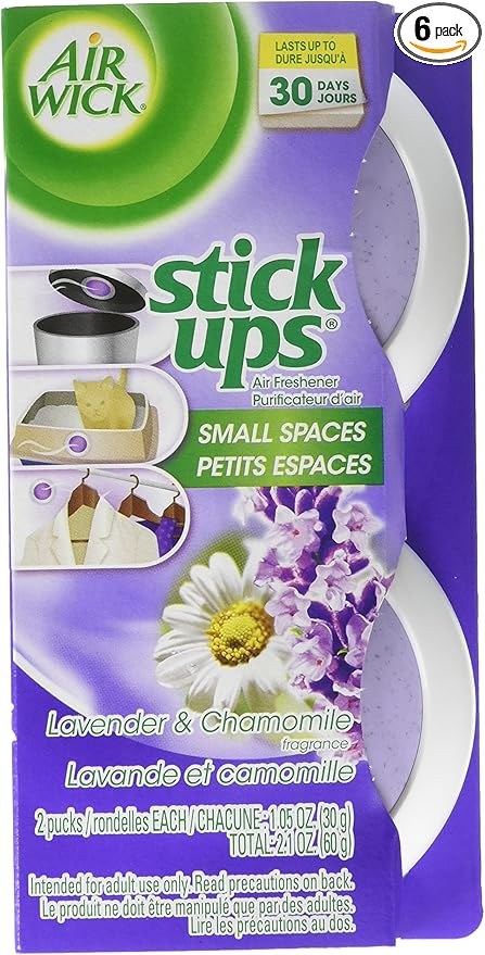 Air Wick Stick Ups Air Freshener, Lavender and Chamomile 2ct, 2.1 oz (Pack of 6)