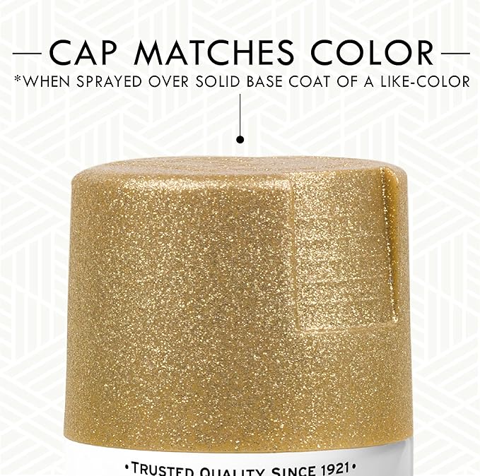 Rust-Oleum 301495 Specialty Glitter Spray Paint, 10.25 oz, Gold
