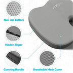 FORTEM Seat Cushion, Office Chair Cushion, Desk Chair Memory Foam, Sciatica Coccyx Tailbone Pain Relief, Pressure Relief, Sitting Pad, for Long Gaming & Sitting, Washable Cover, Non Slip