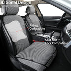 Breathable Car Seat Cover,Luxury Front Seat Cover,Durable and Non Slip,Polyester Silk Material, Universal Car Seat Cushion,Suitable for All Seasons,Airbag Compatible (Gray-2PCS)