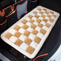Soulbond Dog Bed for Car Back Seat Soft Plush Backseat Pet Bed Mat Non-Slip Travel Pet Mat, Fuzzy Plaid Dog Seat Cover, Fit for Backseat Extenders and Trucks SUVs (Brown and White, 54" x 24.8")