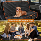 XHRING Dog Car Seat Cover for Honda CRV HRV CR-V HR-V Accord Civic LX EX EX-L EX-L Navi Touring 2000-2025 2026 Back Seat Accessories, Scratchproof Pet Bench Backseat Covers with Two Big Pockets