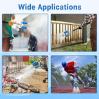 Dual Turbo Nozzle Pressure Washer, 360°Rotating Turbo Nozzle with 1/4" Quick Connector, 2.0 Orifice Twin Turbo Nozzle, 4-6 GPM, 4000 PSI