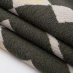 PuTian Merino Wool Blanket - Large Warm Soft Washable Wool Throw for Bed Couch Camping Outdoor Travel Emergency, Green Check