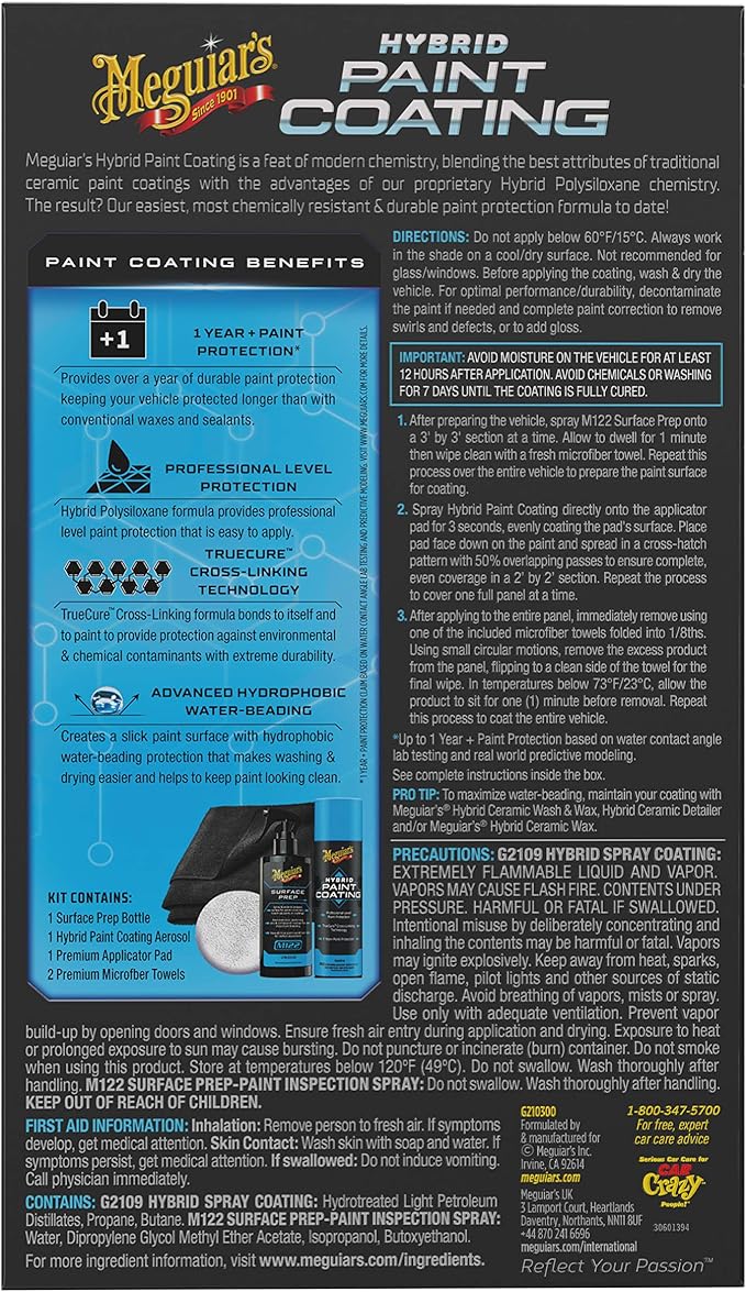 Meguiar's G210300 Hybrid Paint Coating Kit