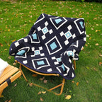 PuTian Merino Wool Blanket - 51" x 63" Thick Warm Soft Twin Wool Throw - Great for Bed, Camping, Outdoor, Car, Pets, Travel, Blue Check