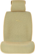 Sojoy IsoTowel Car Seat Cover, Microfiber Seat Protector with Quick-Dry Non-Slip Base,Car seat Protector for All Workouts, All-Weather Honeycomb Cloth (Tan)