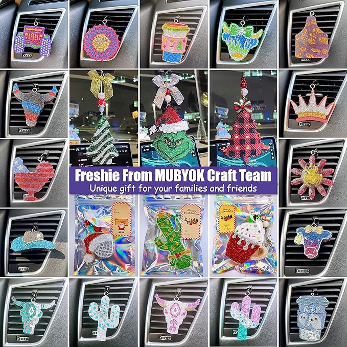 MUBYOK 3lb Premium Unscented Aroma Beads for DIY Car Freshies Bulk Supplies,Fragrance-Free EVA Beads for Adding Your Own Scent