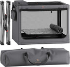 Noah & Paw Collapsible Dog Crate 42 Inch, XXL Dog Crate for XXL, XL, Large Breeds, Travel Kennel for Car, Includes Pet Mat for Pet Cage, 2 Storage Pockets, Handbag, 10mm Locking Zippers 42 * 31 * 31