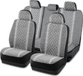 Road Comforts Baja Blanket Seat Covers Gray Diamond Bucket Seat Covers Low Back Full Set - Jacquard Fabric, Airbag Compatible, Universal Fits for Most Cars, Truck, SUV, Vans