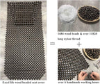 Natural Wood Beaded Seat Cover Massaging Cooling Cushion for Car Truck. Keeps The Back from Getting Sweaty While Driving. Makes Driving More Bearable and Less Painful On Long Trips