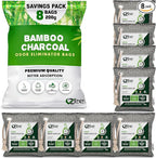 8 Bags x 200g Nature Fresh Activated Charcoal Odor Absorber, Bamboo Charcoal Air Purifying Bag, Odor Eliminator for Home, Car, Cigarette Smoke, Dog, Cat, Shoes