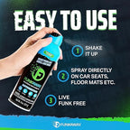 FunkAway Car Deodorizer Spray (8 oz - 3 Pack) Car Air Freshener and Odor Eliminator for SUVs, Trucks, RVs and Boats, Automotive Aerosol that Attacks Funk at the Source