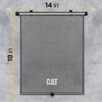 CAT Retractable Pull-Down Back Seat Side Window Shades for UV Sun Protection, Universal Fit, 2-Pack, Gray, Modern Style, 14x19in