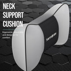 Samsonite Neck Pillow for Car – Ergonomic Memory Foam Headrest Cushion – Car Seat Support for Driving Comfort – Compact Neck Rest – Travel Pillow for Long Road Trip, Grey