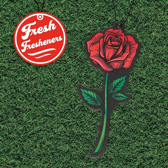 Rose Car Air Freshener 6 Pack Scented With Essential Oils By Fresh Fresheners