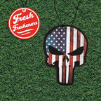 Punisher Skull Car Air Freshener, Car Air Fresheners Scented With Premium Oils By Fresh Fresheners (4 Pack)