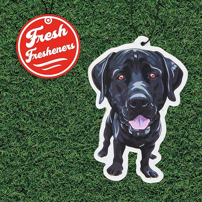 Dog Car Air Freshener 4 Pack Labrador Scented With Premium Oils By Fresh Fresheners