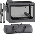 Noah & Paw Collapsible Dog Crate 36 Inches, XL Dog Crate for XL, Large Medium Breed, Travel Kennel for Car, Includes Pet Mat for Pet Cage, 2 Storage Pockets, Handbag, 10mm Locking Zippers 36*25*23