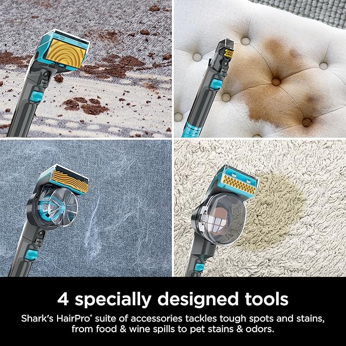 Shark EX301 CarpetXpert HairPro Pet with StainStriker, Corded Upright Deep Carpet, Rug & Upholstery Cleaner, Pet Stain Remover, Gray (Renewed)