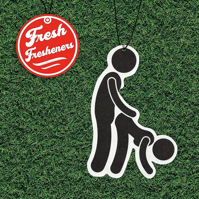 Funny Adult Car Air Freshener 6 Pack Scented With Premium Oils By Fresh Fresheners (Doggy Style Design)