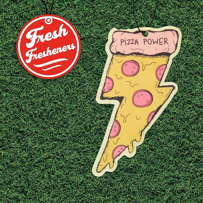 Fresh Fresheners Cute Funny Car Air Fresheners 4-pack (Pizza Power)