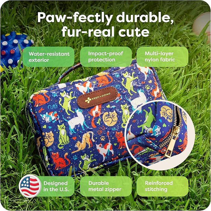 KeepGoing Pet First Aid Kit for Dogs & Cats – Emergency Kit for Travel, Car & Camping – Pet Essentials & Supplies – Dog & Cat Travel Accessories