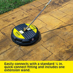 Kärcher Pressure Washer Surface Cleaner 15", Quick Connect, 2600-3200 PSI, Ideal for Driveways, Patios, Decks, Sidewalks