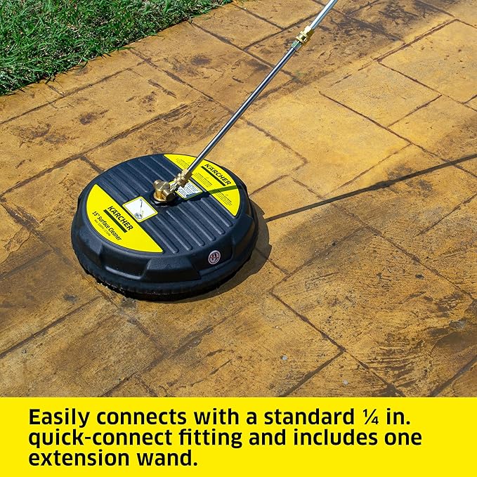 Kärcher Pressure Washer Surface Cleaner 15", Quick Connect, 2600-3200 PSI, Ideal for Driveways, Patios, Decks, Sidewalks