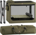 Noah & Paw Collapsible Dog Crate 42 Inch, XXL Dog Crate for XXL, XL, Large Breeds, Travel Kennel for Car, Includes Pet Mat for Pet Cage, 2 Storage Pockets, Handbag, 10mm Locking Zippers 42 * 31 * 31