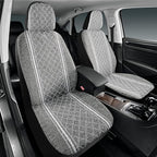 Road Comforts Baja Blanket Seat Covers Gray Diamond Bucket Seat Covers Low Back - Jacquard Fabric, Airbag Compatible, Universal Fit for Cars, Trucks, SUVs, and Vans