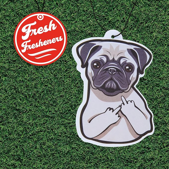 Air Freshener Scented With Essential Oils By Fresh Fresheners (Funny F Pug)