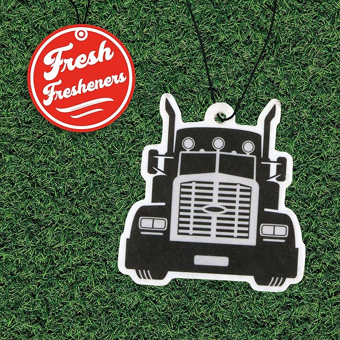 Semi Truck - Car Air Freshener Scented with Premium Oils (4 Pack)