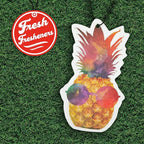 Fresh Fresheners Cute Funny and Aesthetic Car Air Fresheners 4-pack Scented With Premium Oils (Pineapple)