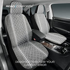 Road Comforts Baja Blanket Seat Covers Gray Diamond Bucket Seat Covers Low Back - Jacquard Fabric, Airbag Compatible, Universal Fit for Cars, Trucks, SUVs, and Vans