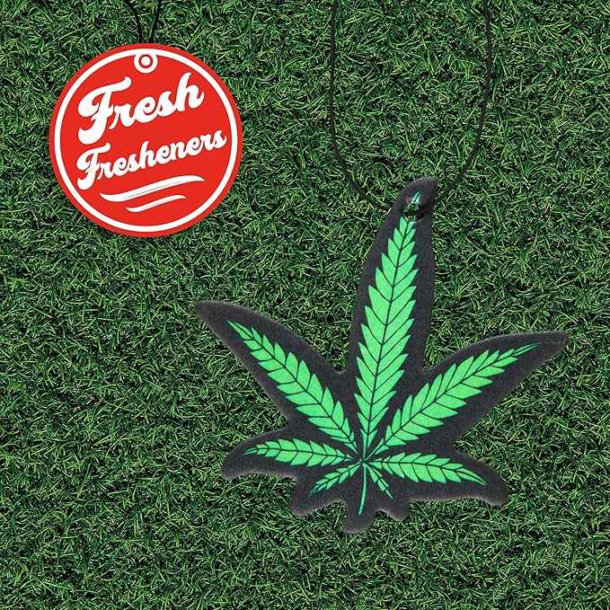 Funny Naughty Unique Car Air Fresheners Scented With Premium Oils By Fresh Fresheners (Weed Leaf)