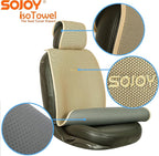 Sojoy IsoTowel Car Seat Cover, Microfiber Seat Protector with Quick-Dry Non-Slip Base,Car seat Protector for All Workouts, All-Weather Honeycomb Cloth (Tan)
