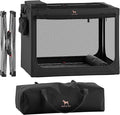 Noah & Paw Collapsible Dog Crate 30 Inches, Large Dog Crate for Large Medium Breeds, Travel Kennel for Car, Including Pet Mat for Pet Cage, 2 Storage Pockets, Handbag, 10mm Locking Zipper 30*21*21