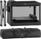 Noah & Paw Collapsible Dog Crate 42 Inch, XXL Dog Crate for XXL, XL, Large Breeds, Travel Kennel for Car, Includes Pet Mat for Pet Cage, 2 Storage Pockets, Handbag, 10mm Locking Zippers 42 * 31 * 31